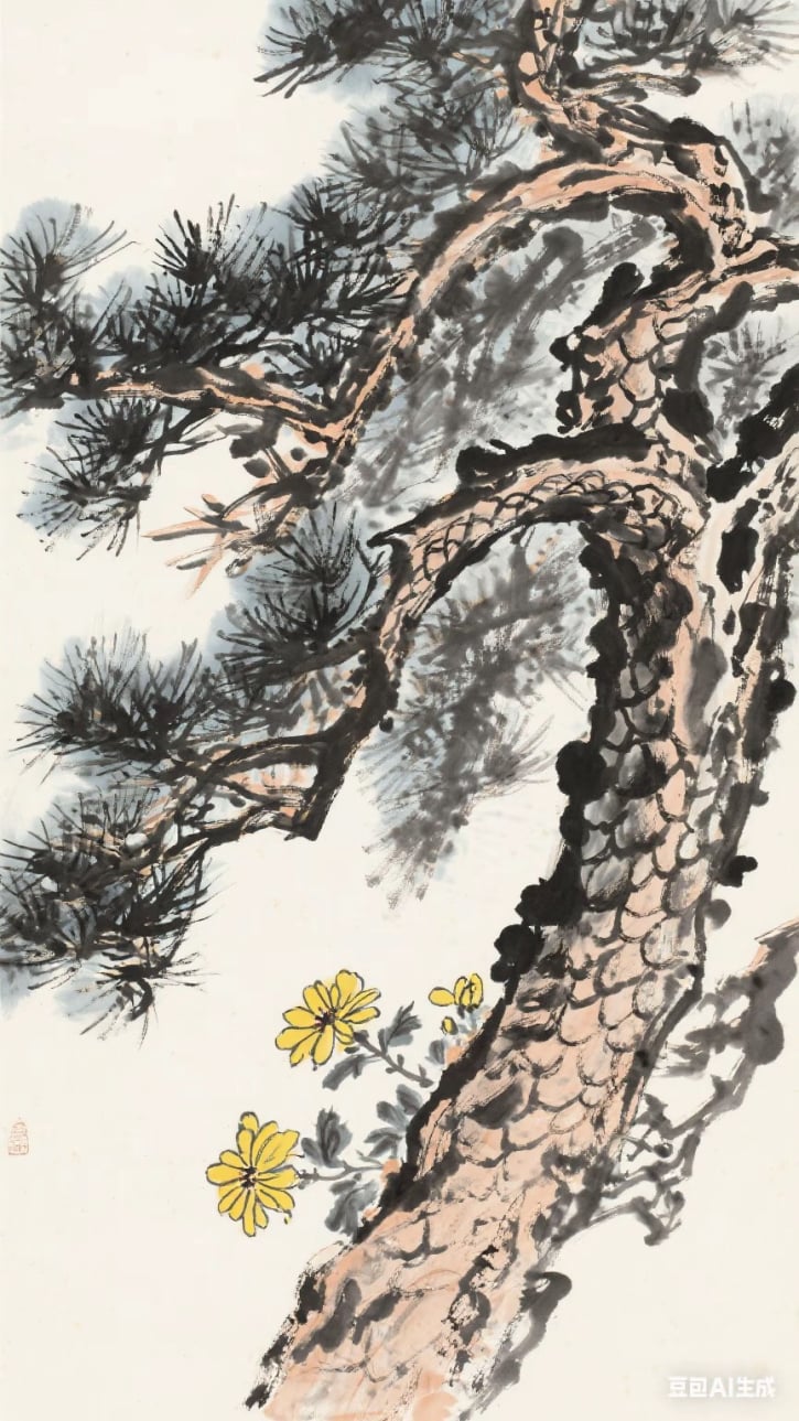 名家执笔纯手工国画山水画客厅花鸟画书画风水墨画松鹤延年长寿图 名家手绘 原生态艺术佳作